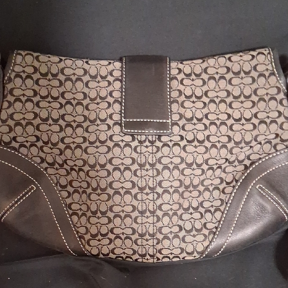 Coach Black and Gray Signature Shoulder Bag (MISSING STRAP) - Picture 2 of 7